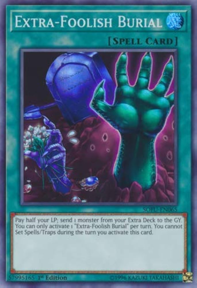 Yu-Gi-Oh TCG Extra-Foolish Burial SOFU-EN065 (1st Edition)