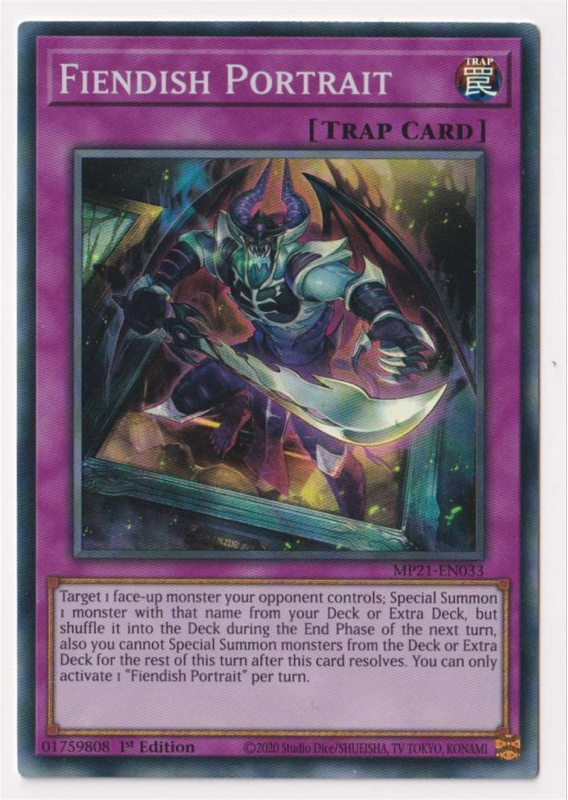 Yu-Gi-Oh TCG Fiendish Portrait MP21-EN033 (1st Edition)