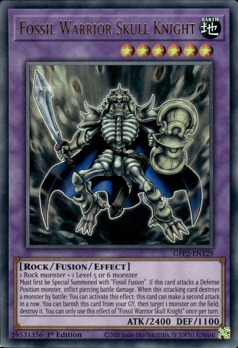 Yu-Gi-Oh TCG Fossil Warrior Skull Knight GFP2-EN129 (1st Edition)