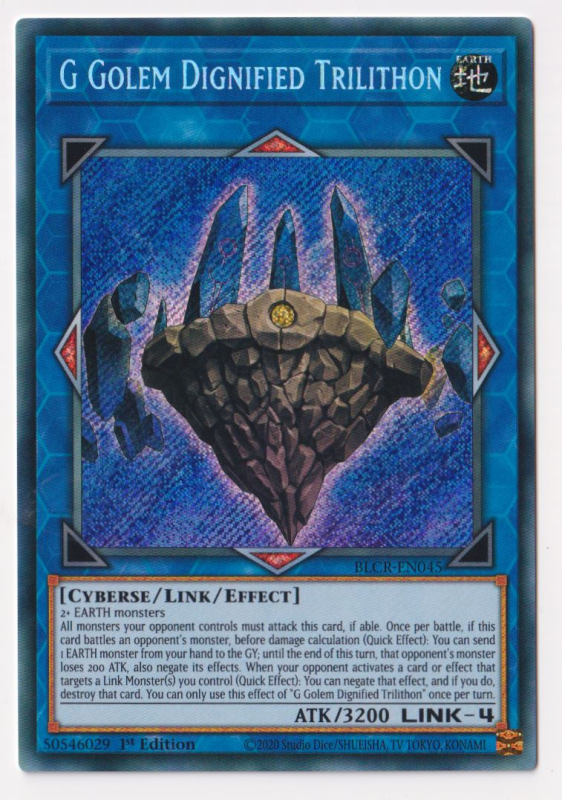 Yu-Gi-Oh TCG G Golem Dignified Trilithon BLCR-EN045 (1st Edition)