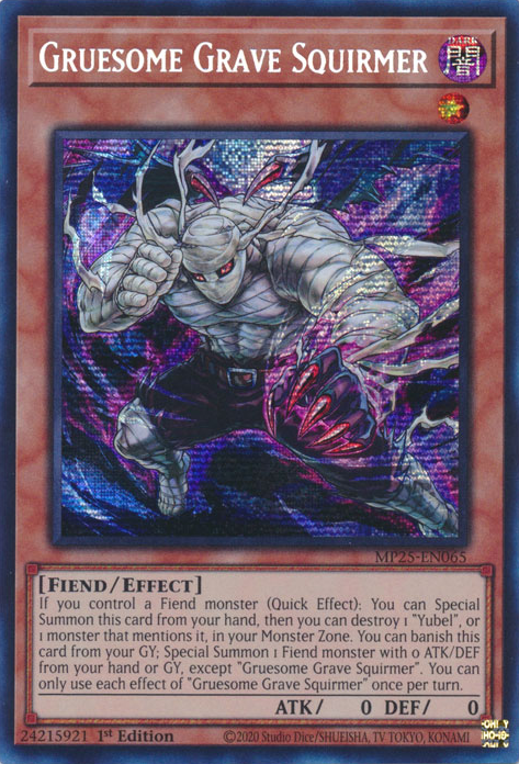 Yu-Gi-Oh TCG Gruesome Grave Squirmer MP25-EN065 (1st Edition)