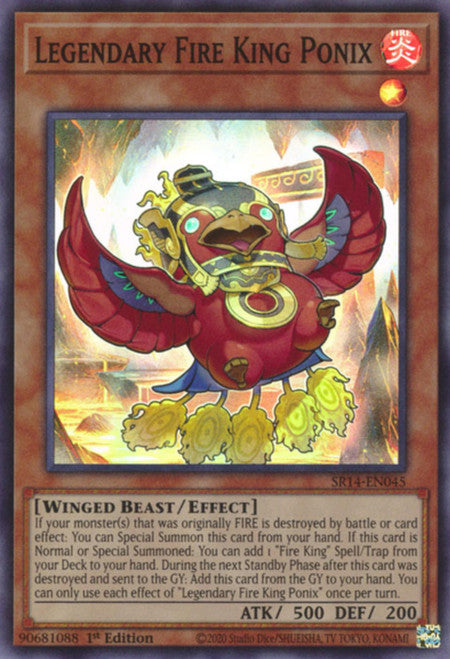 Yu-Gi-Oh TCG Legendary Fire King Ponix SR14-EN045