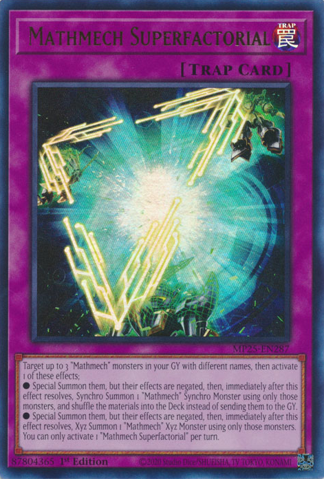 Yu-Gi-Oh TCG Mathmech Superfactorial MP25-EN287