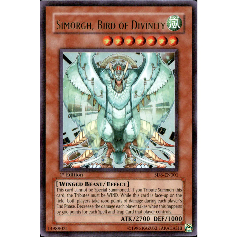 Yu-Gi-Oh TCG Simorgh, Bird of Divinity SD8-EN001 (1st Edition)