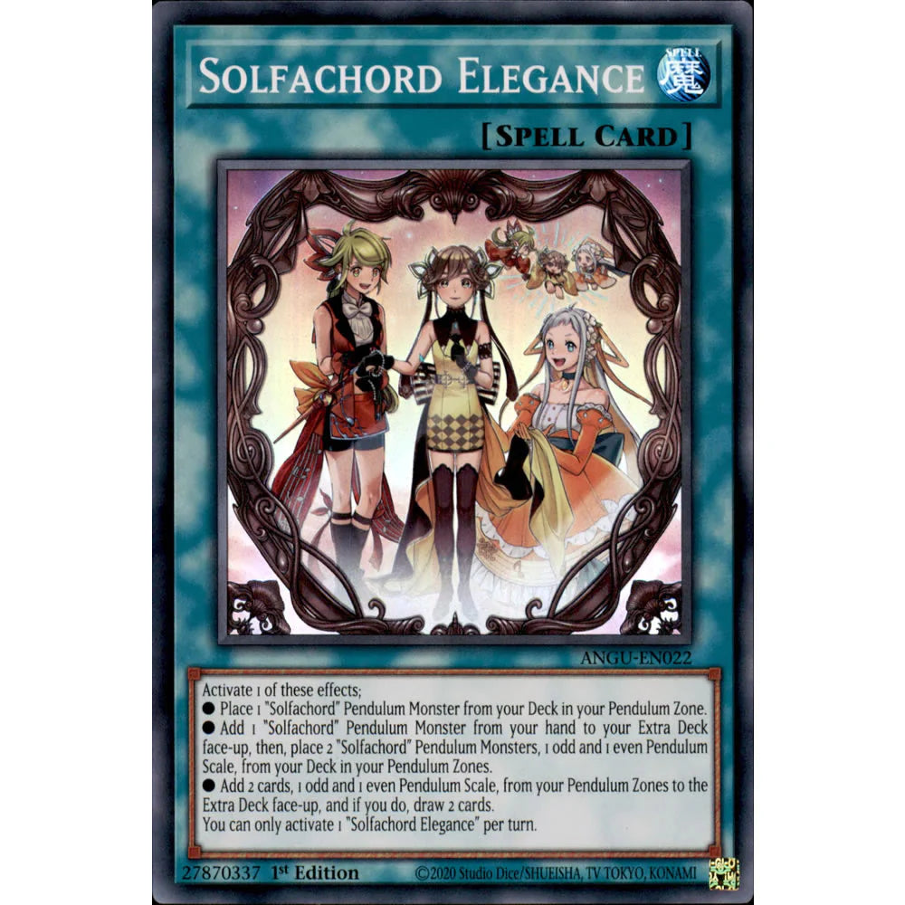 Yu-Gi-Oh TCG Solfachord Elegance ANGU-EN022 (1st edition)