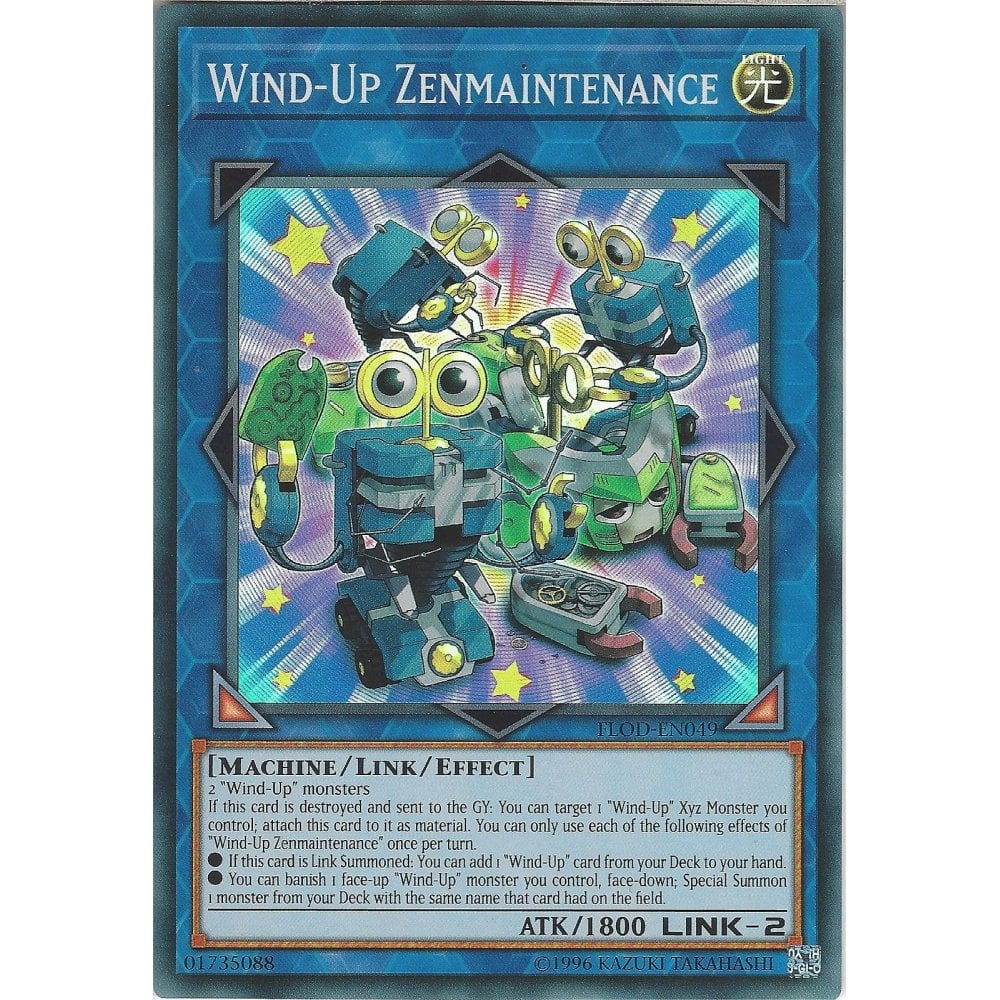 Yu-Gi-Oh TCG Wind-Up Zenmaintenance FLOD-EN049 (1st Edition)