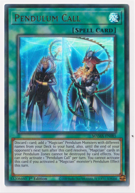 Yu-Gi-Oh! Pendulum Call MAMA-EN085 (1st Edition)