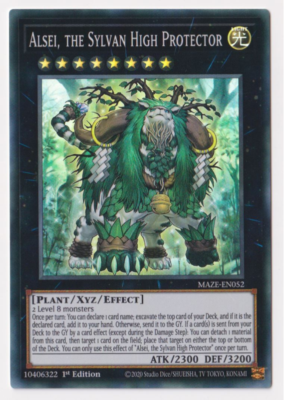 Yu-Gi-Oh! TCG Alsei, the Sylvan High Protector MAZE-EN052 (1st Edition)
