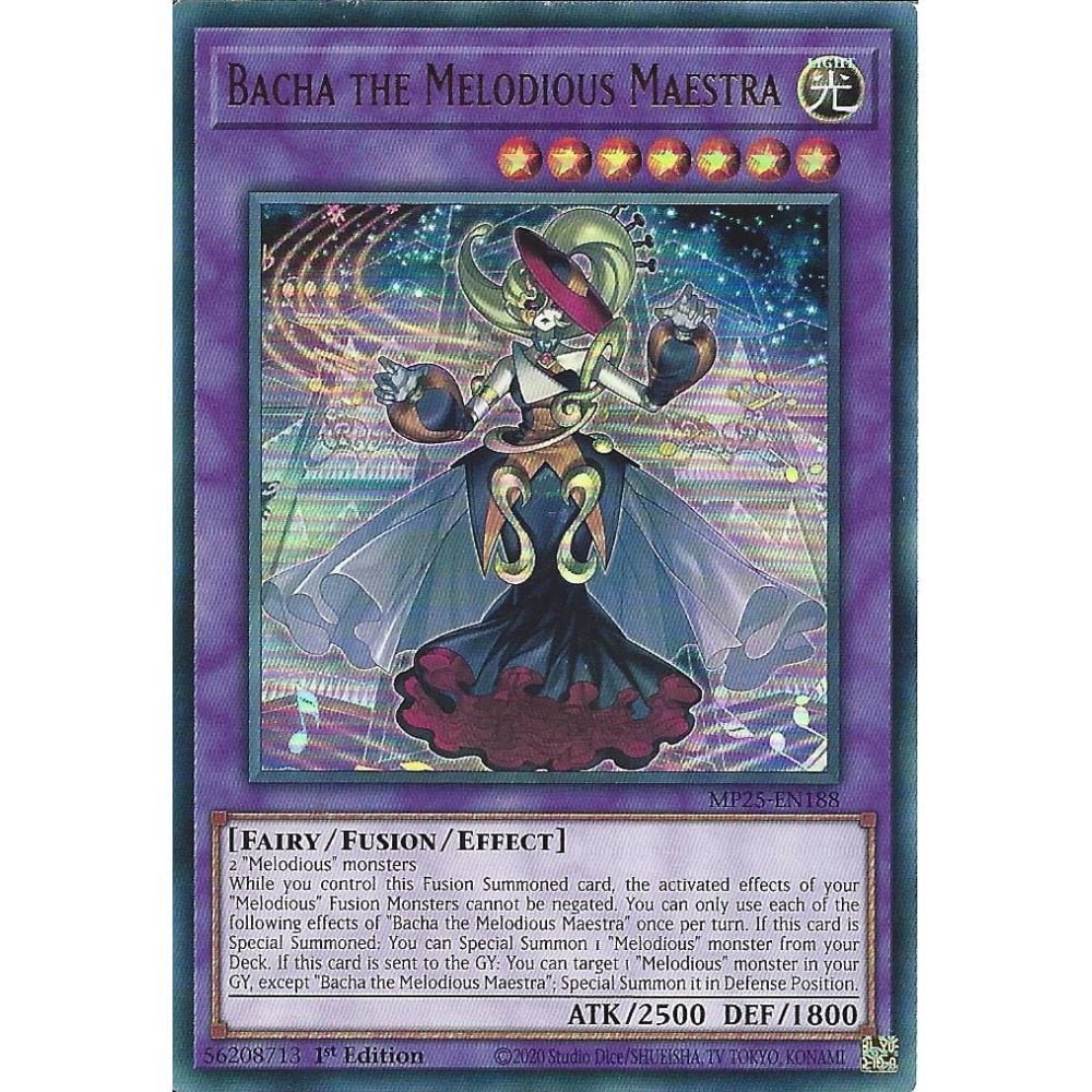 Yu-Gi-Oh! TCG Bacha the Melodious Maestra MP25-EN188 (1st Edition)