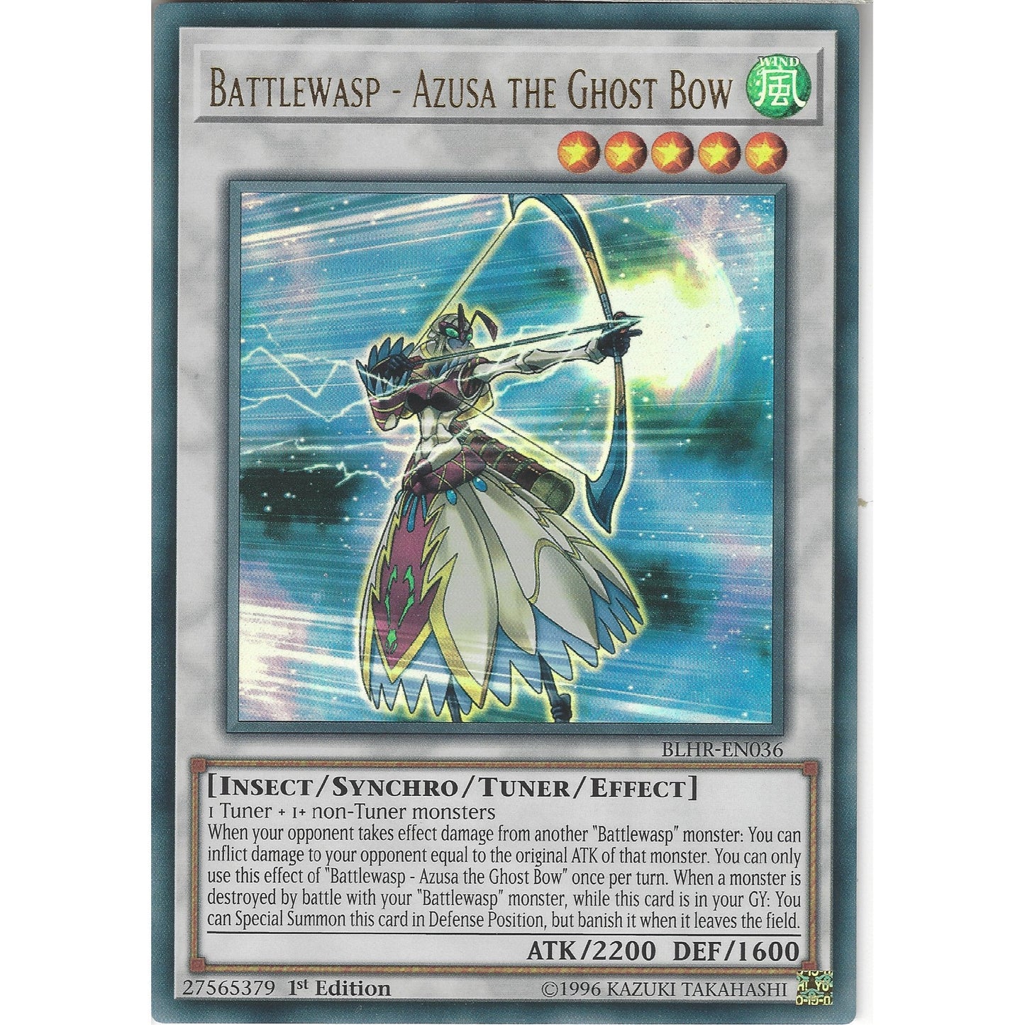 Yu-Gi-Oh! TCG Battlewasp - Azusa the Ghost Bow BLHR-EN036 (1st Edition)