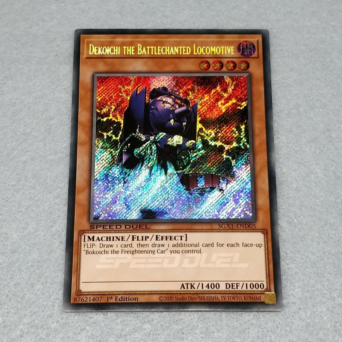 Yu-Gi-Oh! TCG Dekoichi the Battlechanted Locomotive SGX1-END05 (Speed Duel, 1st Edition)