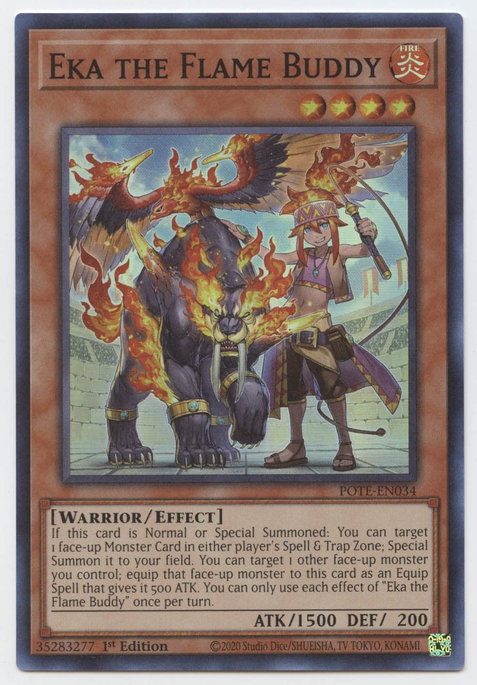 Yu-Gi-Oh! TCG Eka the Flame Buddy POTE-EN034 (1st Edition)