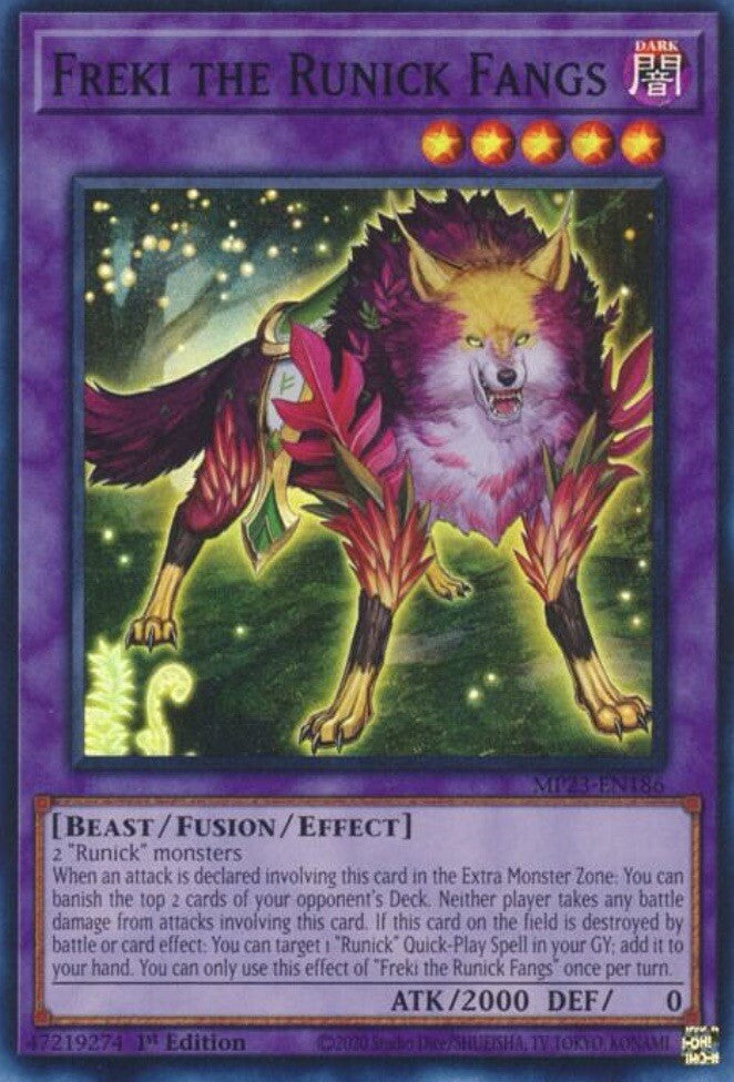 Yu-Gi-Oh! TCG Freki the Runick Fangs MP23-EN186 (1st Edition)