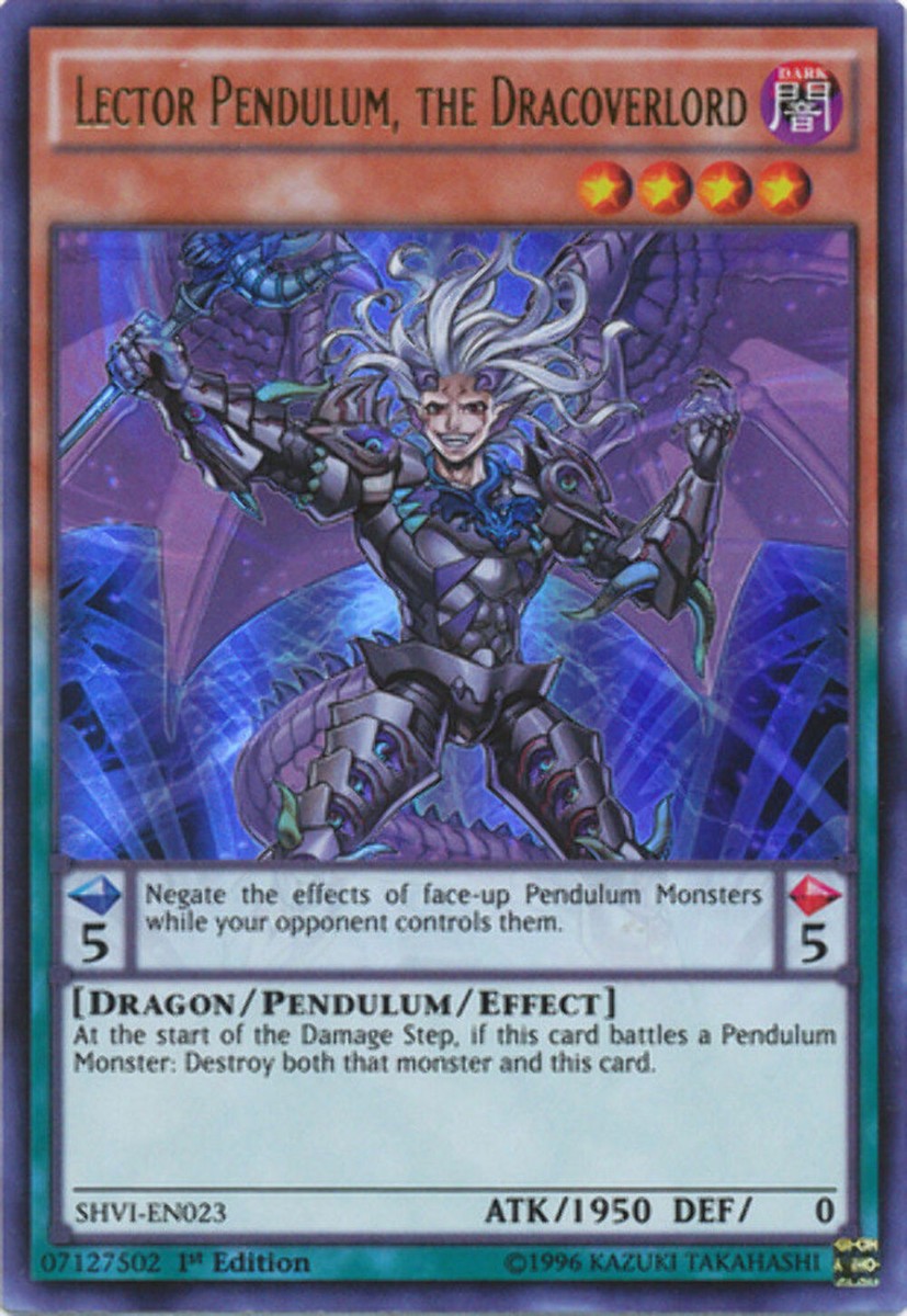 Yu-Gi-Oh! TCG Lector Pendulum, the Dracoverlord SHVI-EN023 (1st Edition)