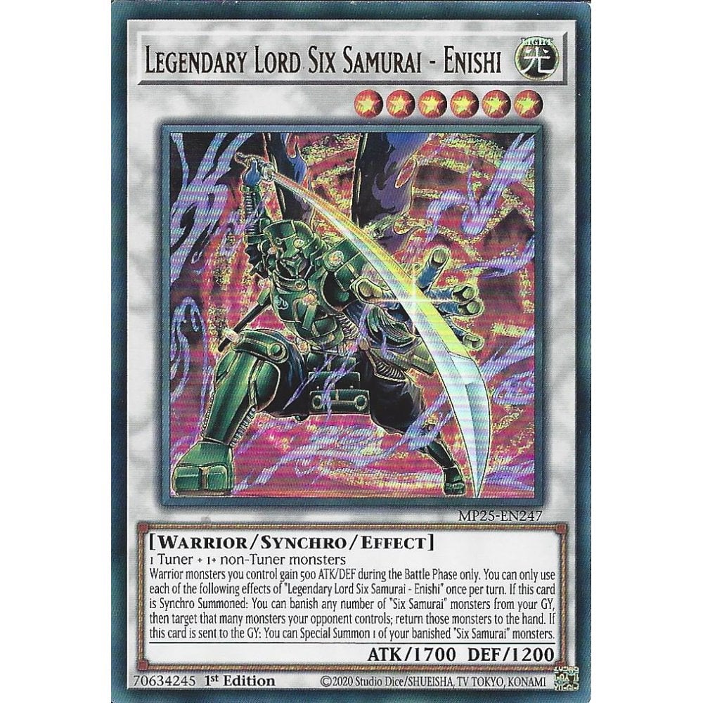 Yu-Gi-Oh! TCG Legendary Lord Six Samurai - Enishi MP25-EN247 (1st Edition)