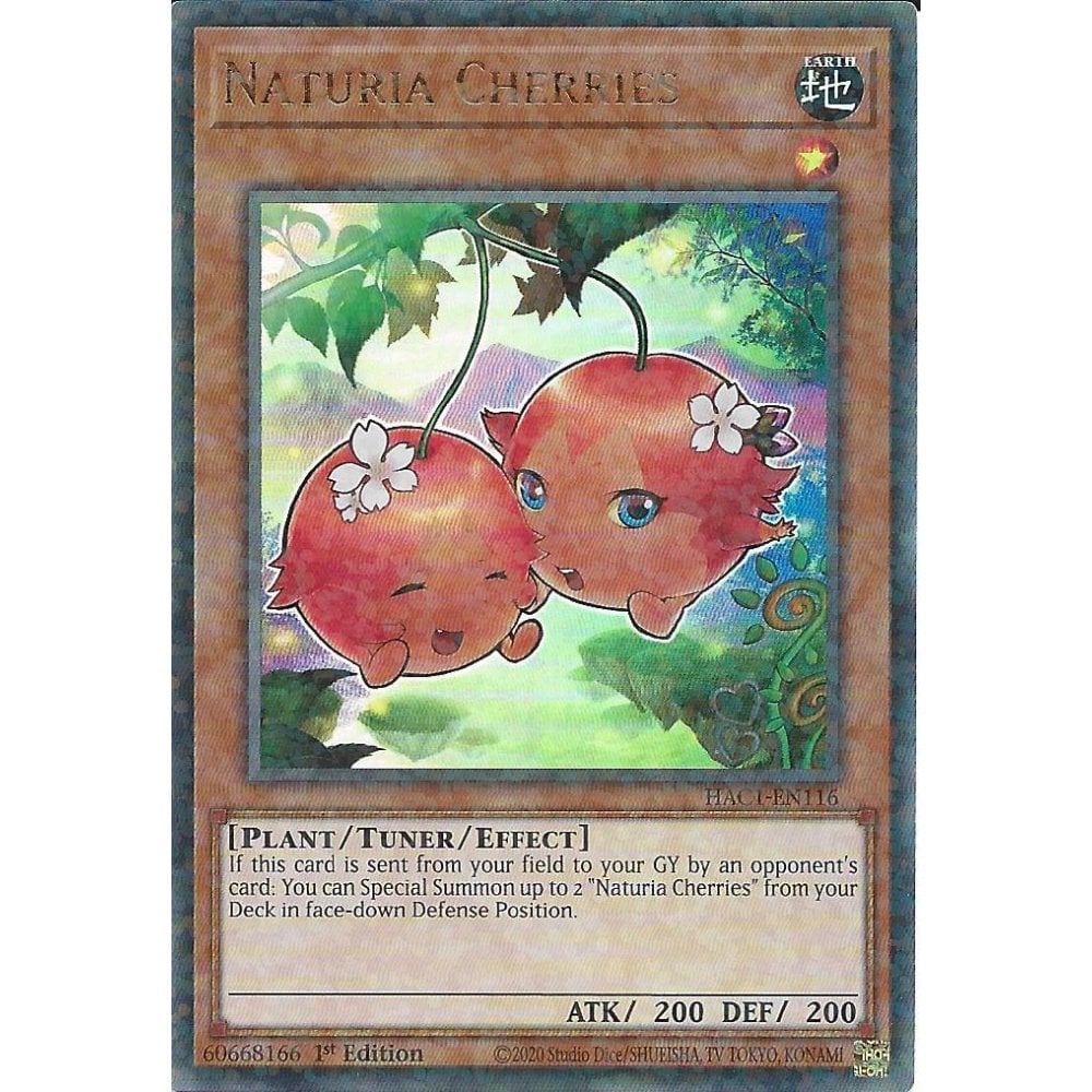 Yu-Gi-Oh! TCG Naturia Cherries HAC1-EN116 (1st Edition)