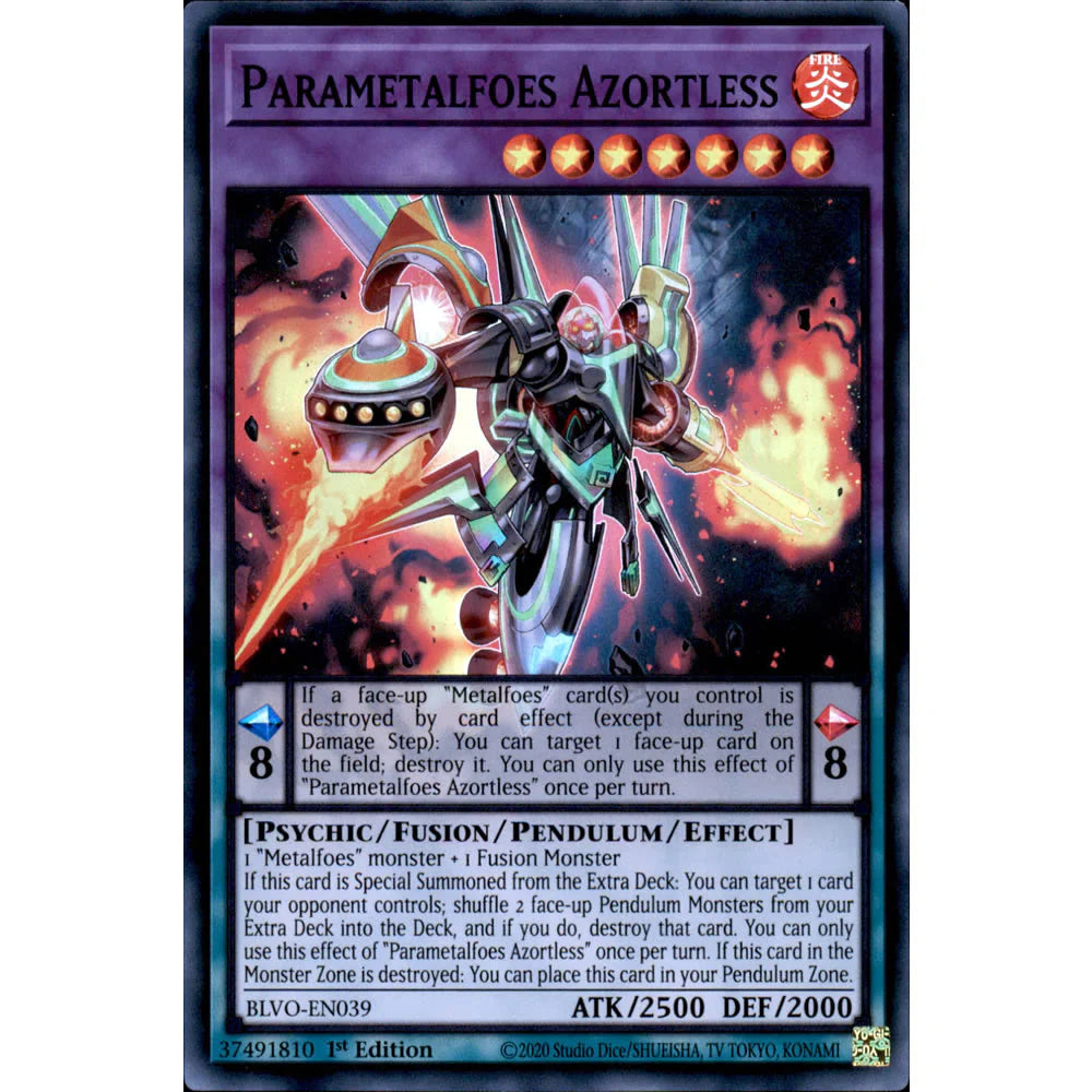 Yu-Gi-Oh! TCG Parametalfoes Azortless BLVO-EN039 (1st Edition)