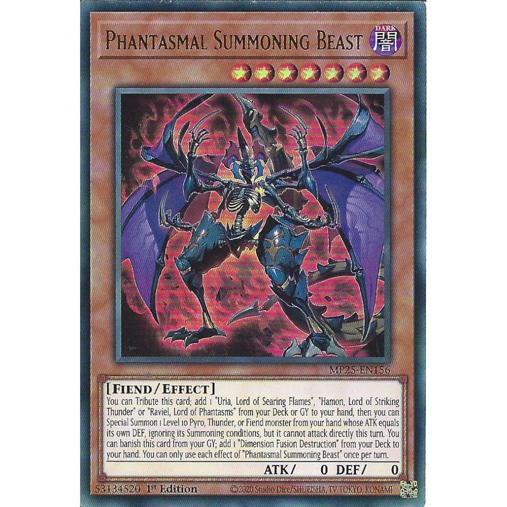 Yu-Gi-Oh! TCG Phantasmal Summoning Beast MP25-EN156 (1st Edition)
