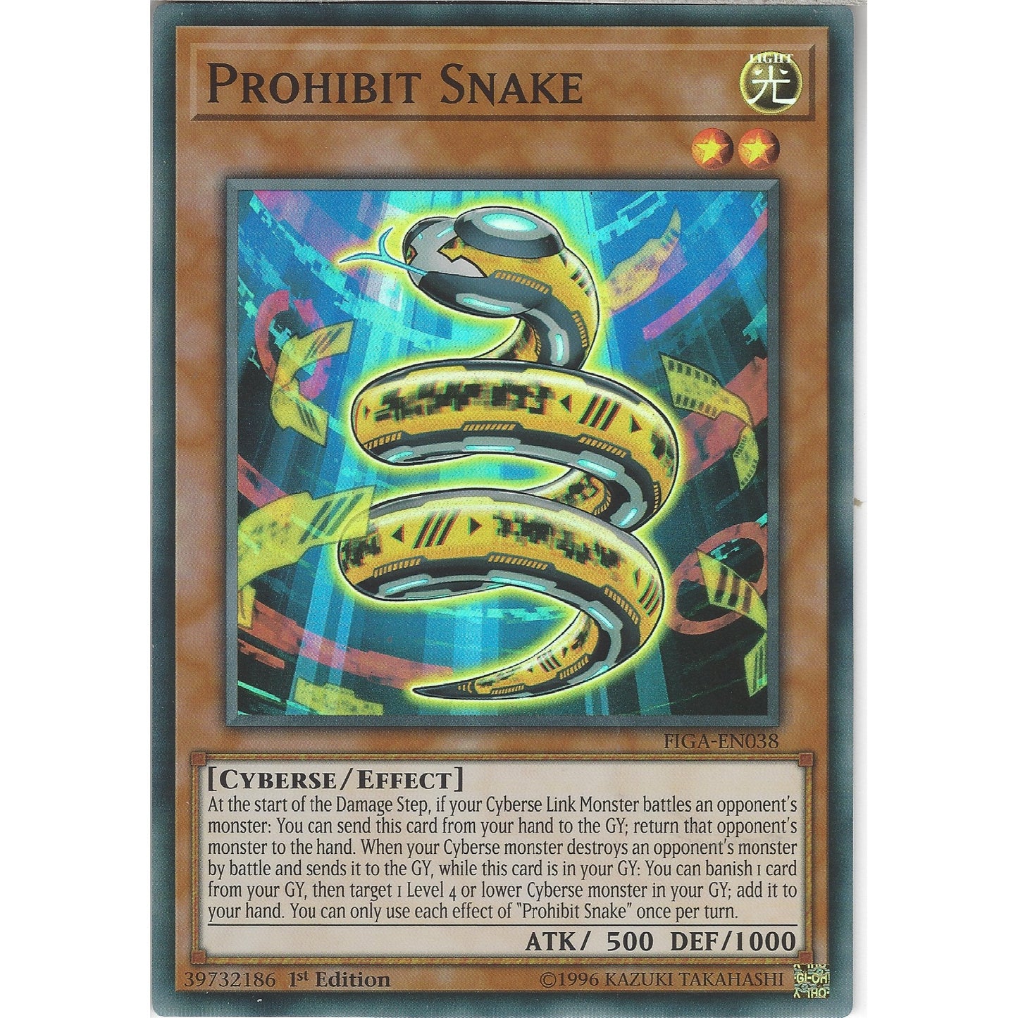 Yu-Gi-Oh! TCG Prohibit Snake FIGA-EN038 (1st Edition)