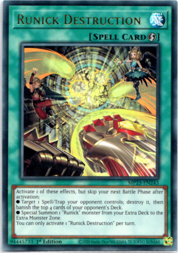 Yu-Gi-Oh! TCG Runick Destruction MP23-EN243 (1st Edition)