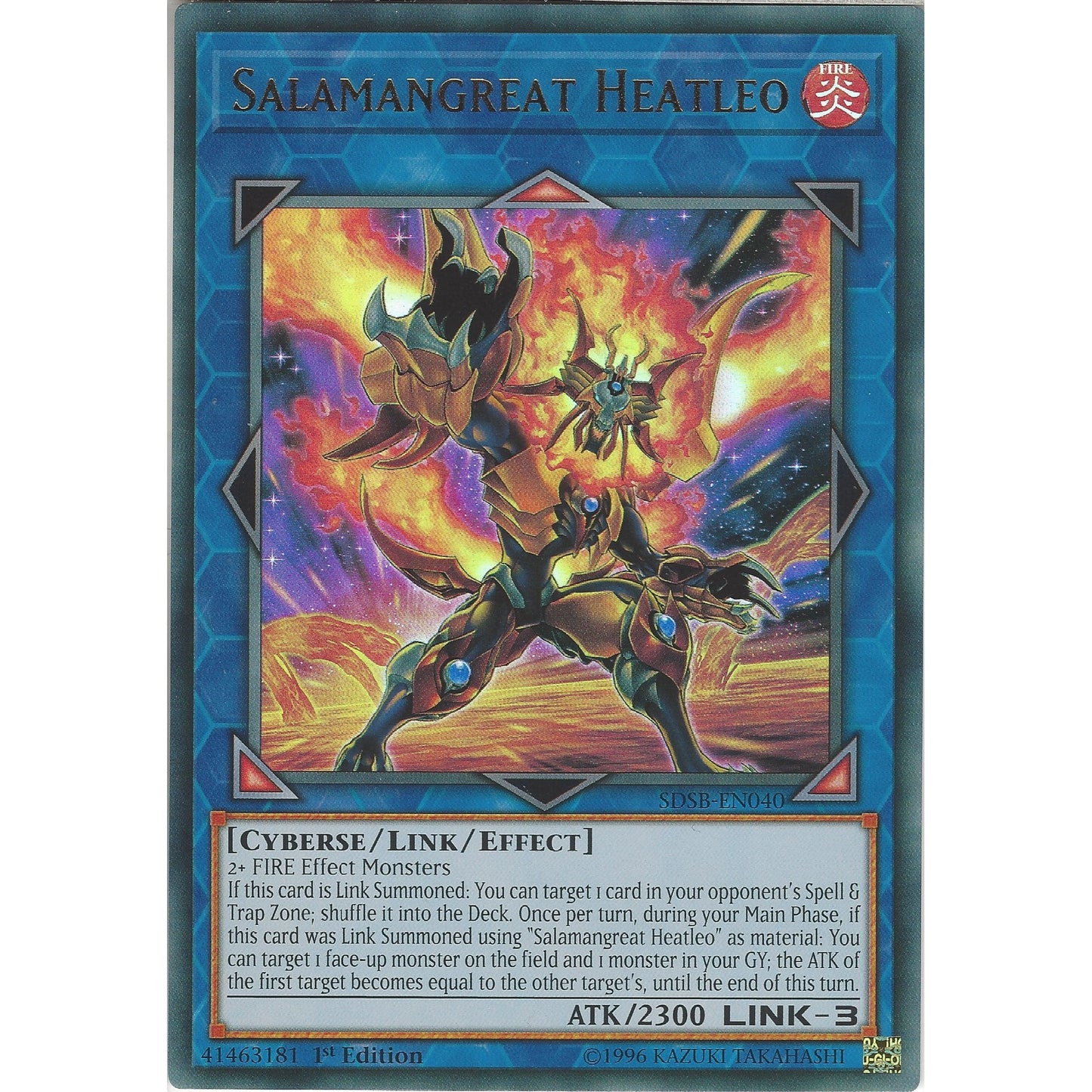 Yu-Gi-Oh! TCG Salamangreat Heatleo SDSB-EN040 (1st Edition)