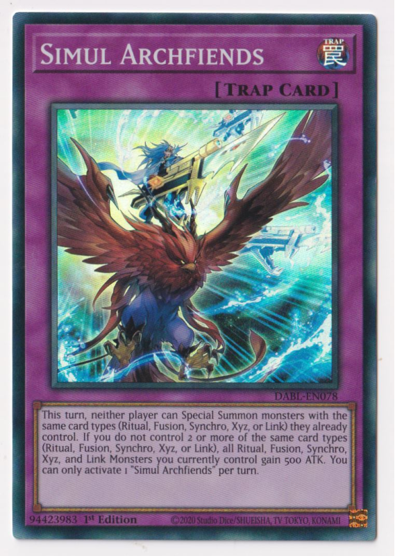 Yu-Gi-Oh! TCG Simul Archfiends DABL-EN078 (1st Edition)