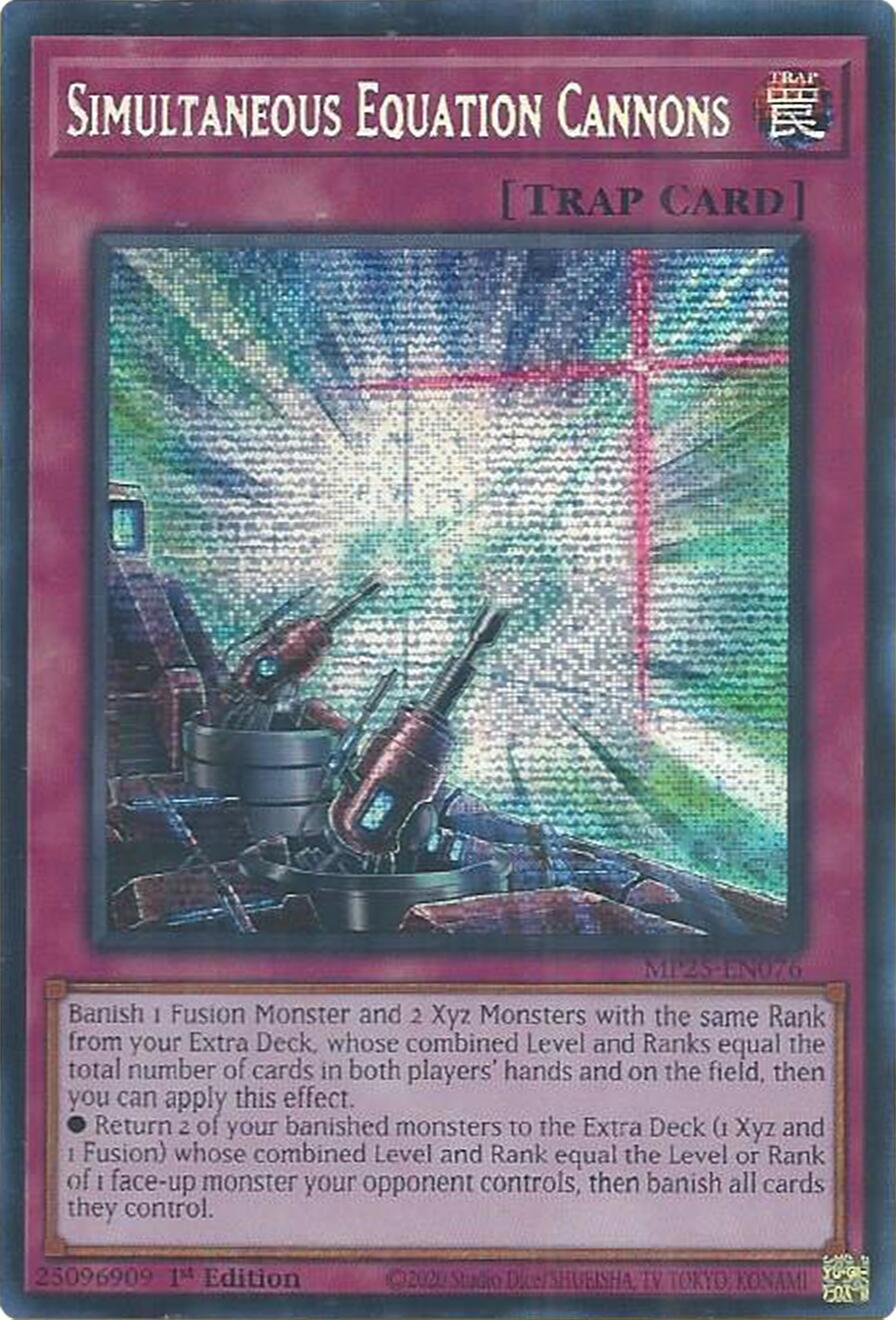 Yu-Gi-Oh! TCG Simultaneous Equation Cannons MP25-EN076 (1st Edition)