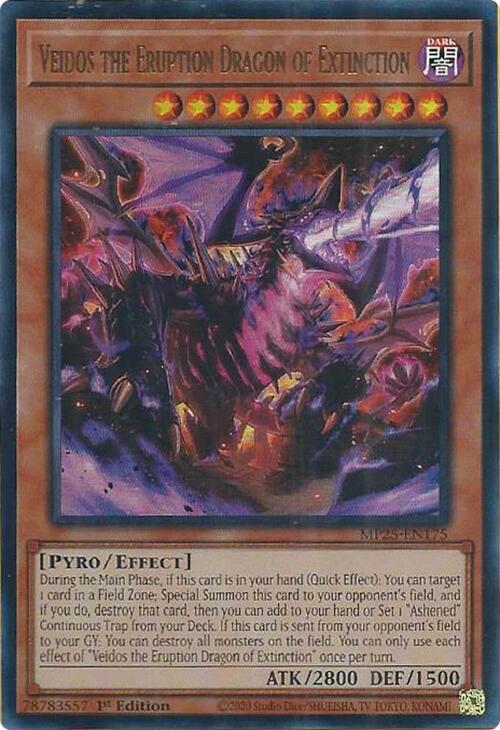 Yu-Gi-Oh! TCG Veidos the Eruption Dragon of Destruction MP25-EN175 (1st Edition)