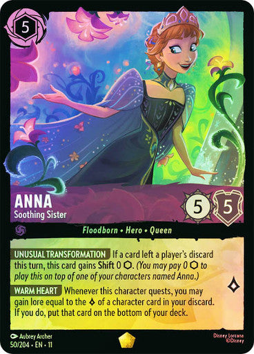 Lorcana TCG - Anna - Soothing Sister - Holo Legendary - 50/204