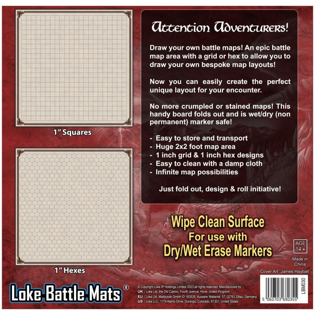 Battle Map Board - Grid & Hex