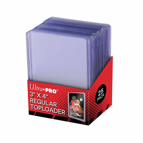 Ultra Pro 3 x 4 Inch Toploaders Clear 25 Pack
