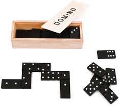 M.Y 6" Dominoes In Wood Box