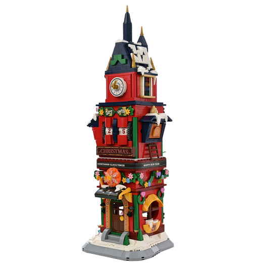 Toy Shop Christmas Clock Tower Brick Building Set