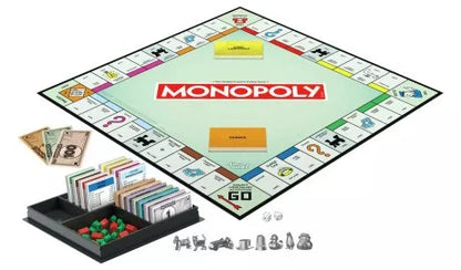 Monopoly Board Game with Storage Tray and Larger Tokens