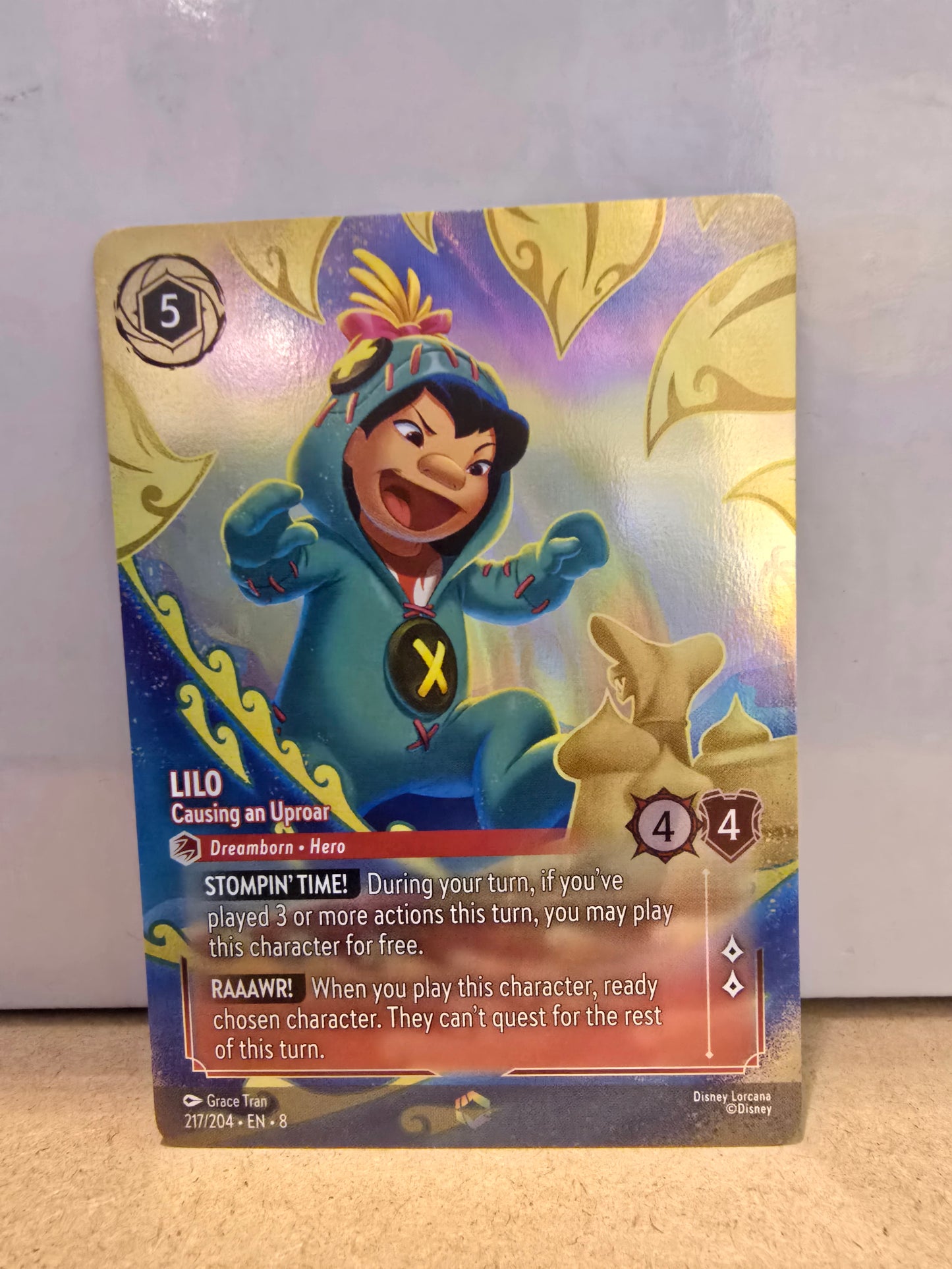 Lorcana TCG Lilo Causing an Uproar Enchanted 217/204