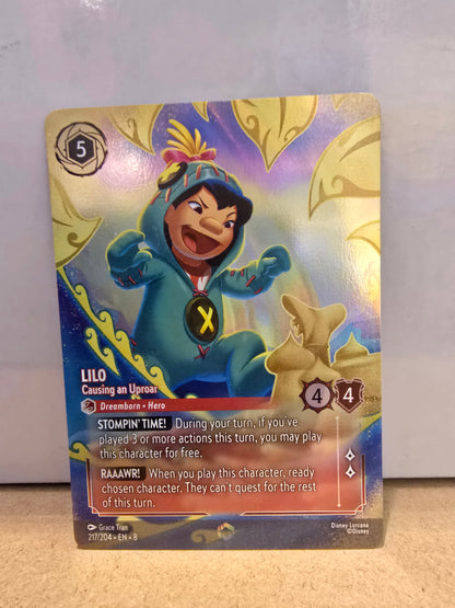 Lorcana TCG Lilo Causing an Uproar Enchanted 217/204