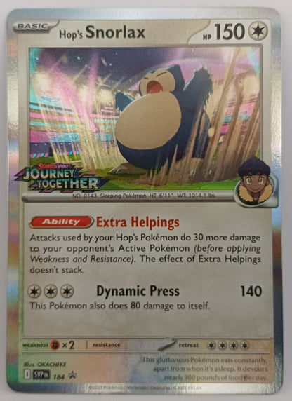Pokemon TCG Hop's Snorlax (SVP 184)