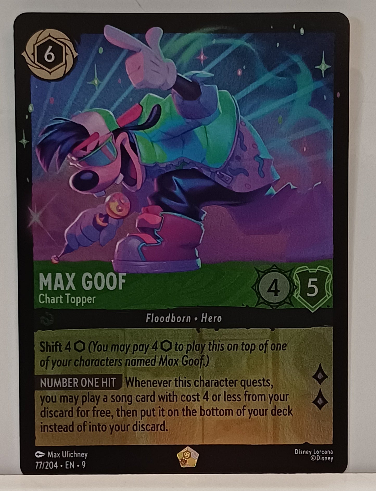Lorcana - Max Goof - Chart Topper (V.1) - Legendary - 77/204 [Foil]