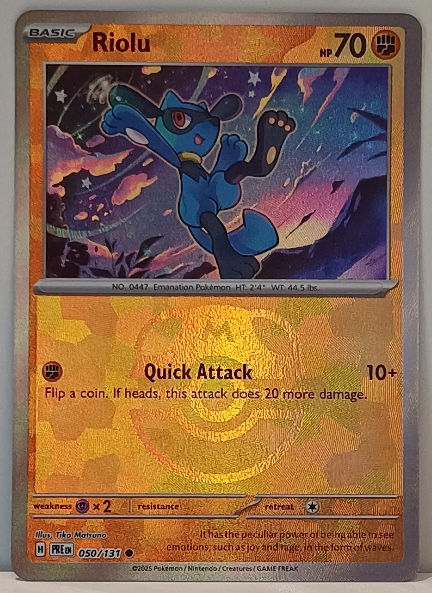 Pokemon TCG Riolu (xPRE 050) [Master Ball Foil]