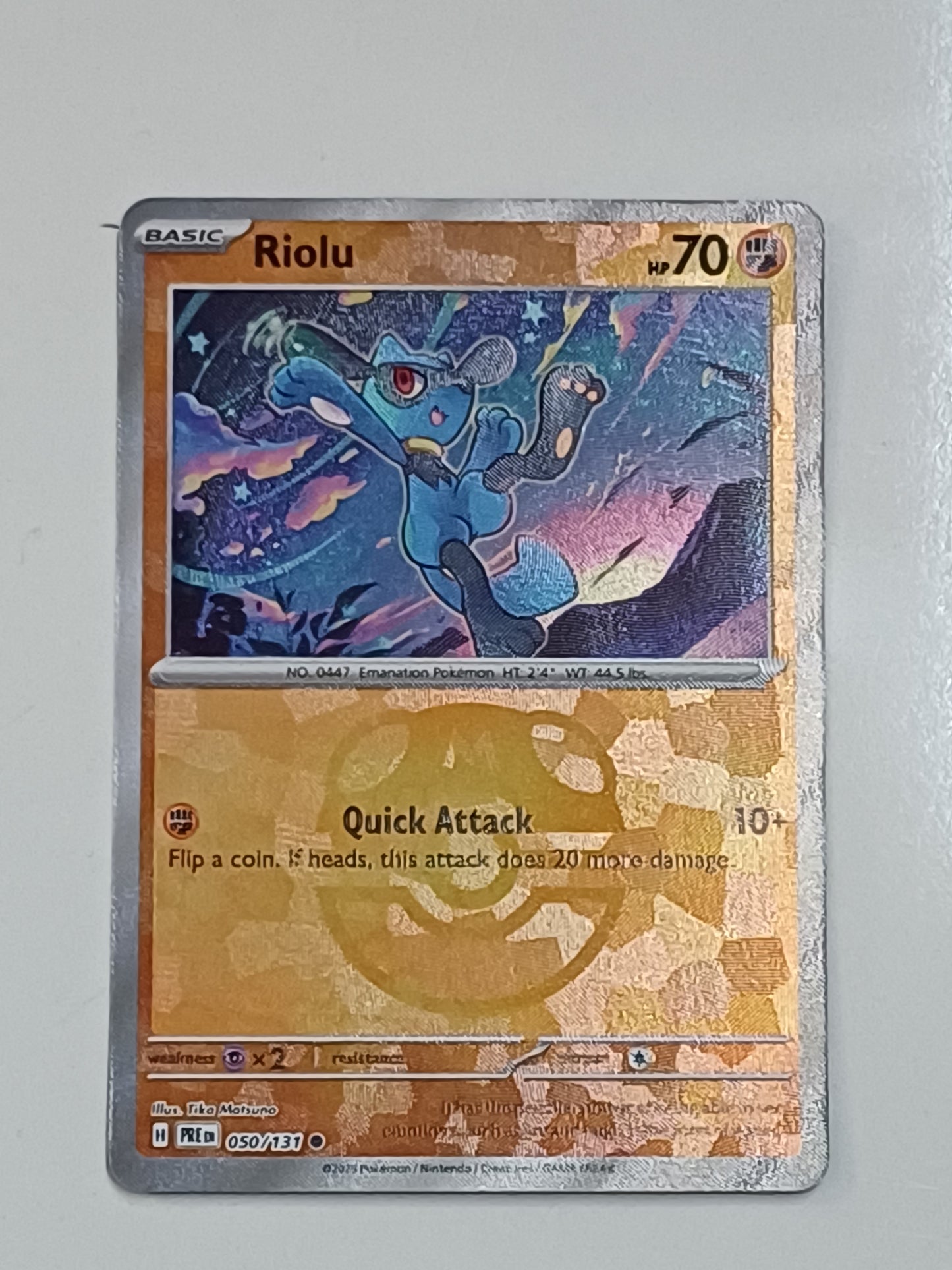 Pokemon TCG Riolu (xPRE 050) [Master Ball Foil]