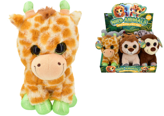 20cm Plush Wild Animal Glitter Eyes