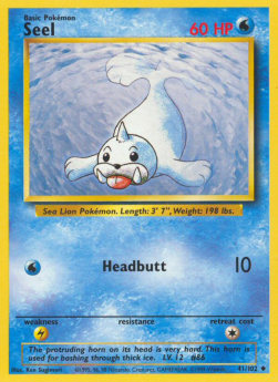Pokemon TCG Seel (BS 41) [Heavy Play Damage]