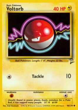 Pokemon TCG Voltorb (B2 98) [Heavy Play Damage]