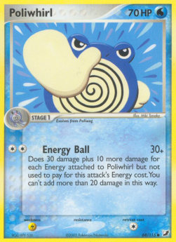 Pokemon TCG Poliwhirl (UF 68) Light Play Damage