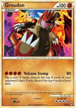 Pokemon TCG Groudon (CL 6) damaged