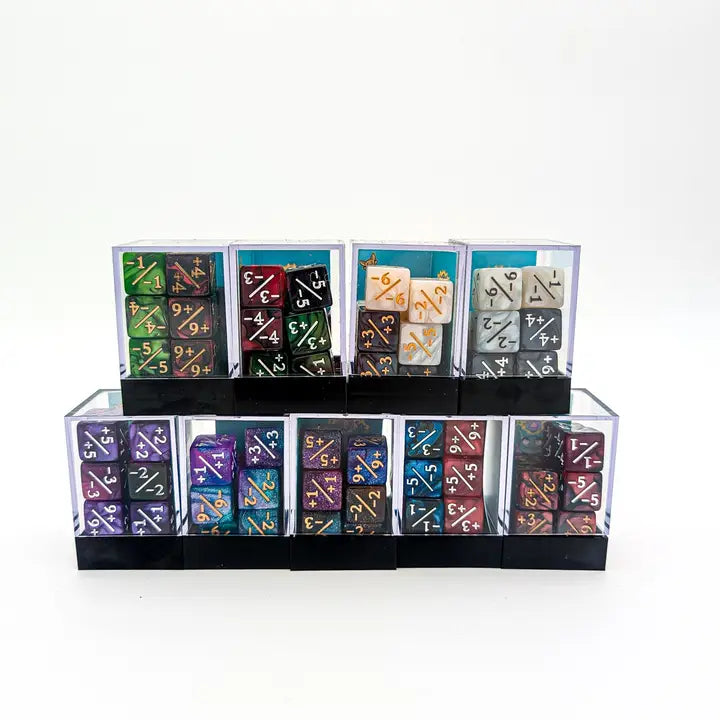 Counter Dice Split Boxes +/+ and -/-