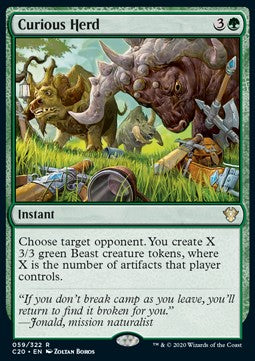 Magic The Gathering TCG Curious Herd (C20 059)