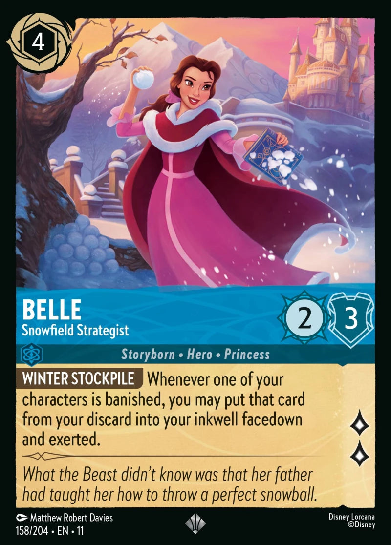 Lorcana TCG - Belle - Snowfield Strategist - Super Rare - 158/204