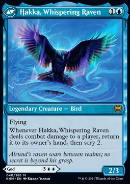 Magic The Gathering TCG  Alrund, God of the Cosmos // Hakka, Whispering Raven (KHM 040)