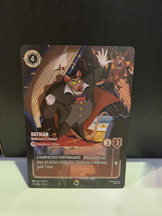 Lorcana TCG - Ratigan - Nefarious Criminal - Enchanted - 216/204